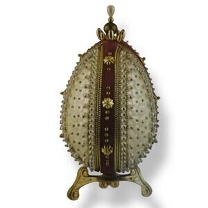 Ells Bells Pinfair UK Sequin  Regency Gold Easter Egg Bead Ornament Kit PA52P